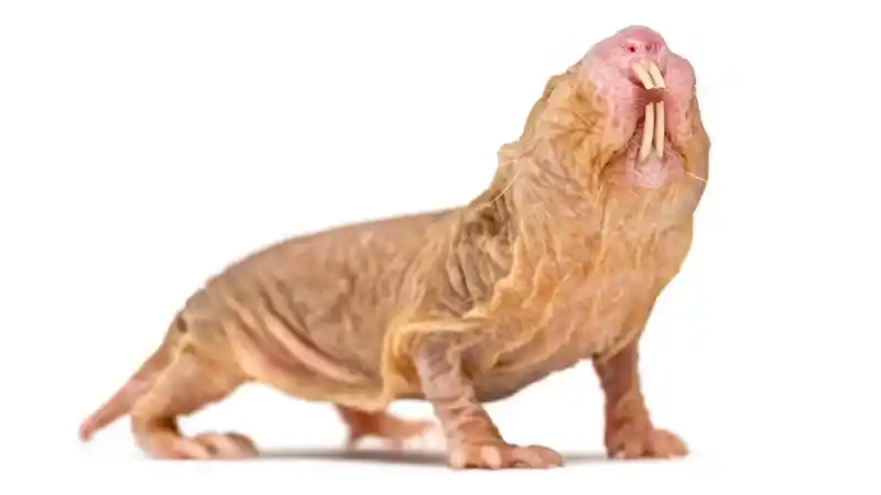 Naked mole-rats: peculiar East African mammals that live in colonies like ants and can live up to 30 years.
