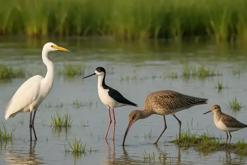 Wetland waterbirds (wading birds): What are they and examples?