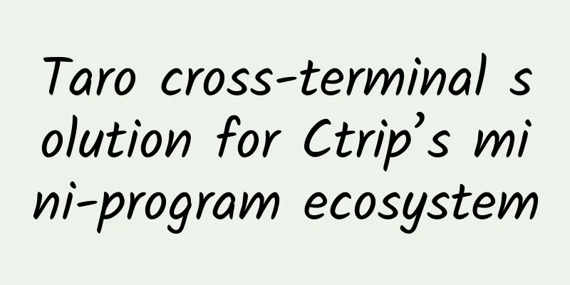 Taro cross-terminal solution for Ctrip’s mini-program ecosystem