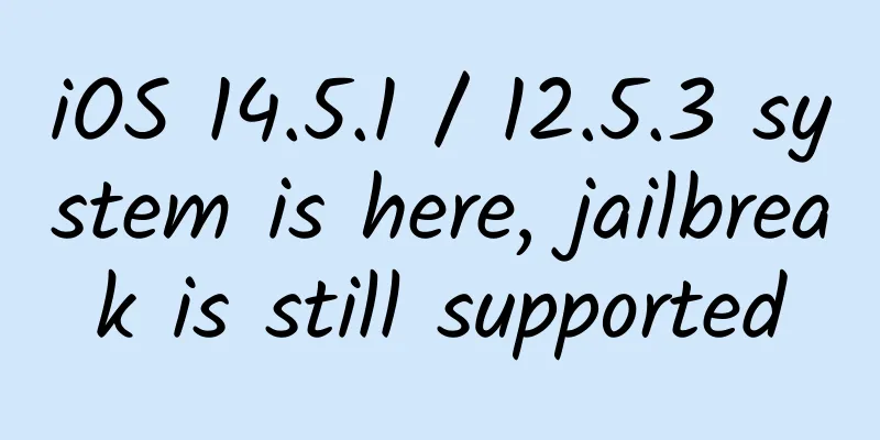 iOS 14.5.1 / 12.5.3 system is here, jailbreak is still supported