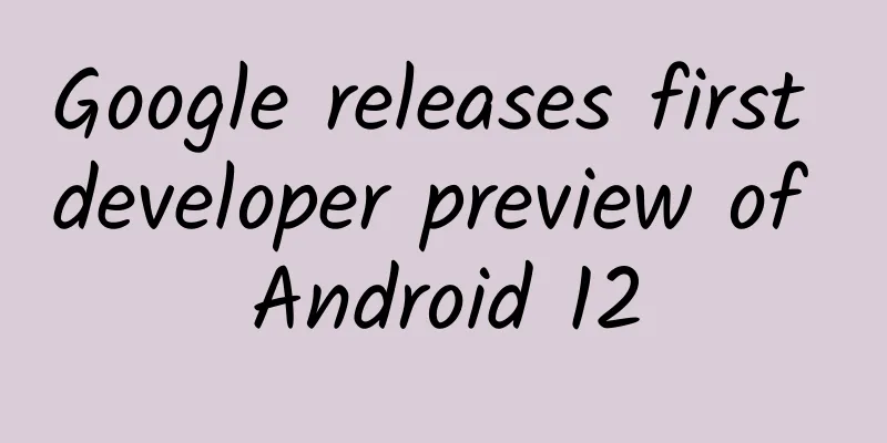 Google releases first developer preview of Android 12