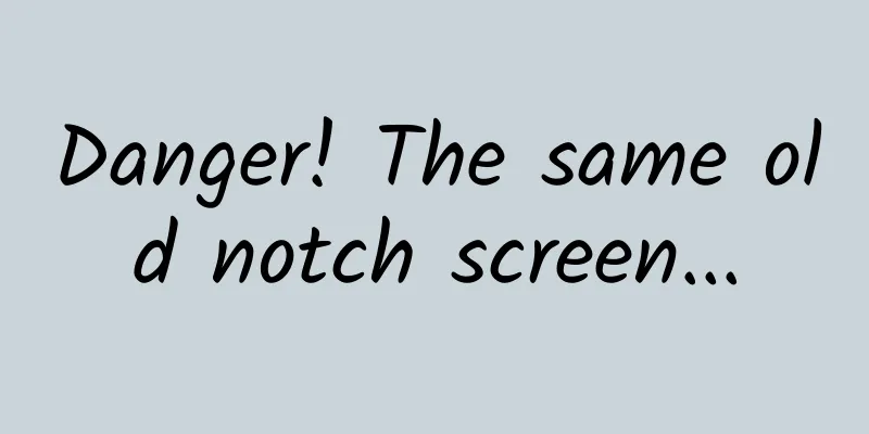 Danger! The same old notch screen...