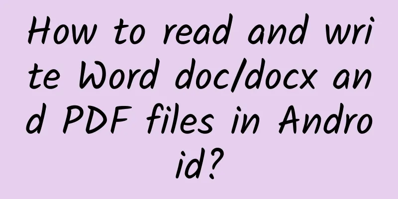 How to read and write Word doc/docx and PDF files in Android?