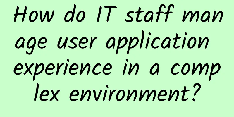 How do IT staff manage user application experience in a complex environment?