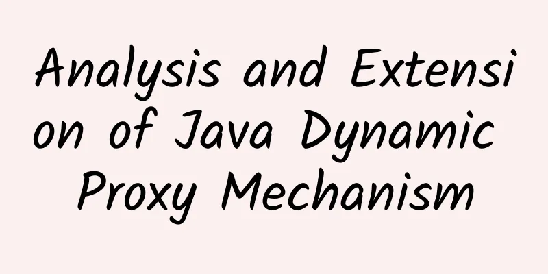 Analysis and Extension of Java Dynamic Proxy Mechanism