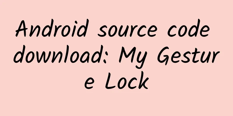 Android source code download: My Gesture Lock