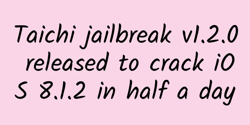 Taichi jailbreak v1.2.0 released to crack iOS 8.1.2 in half a day