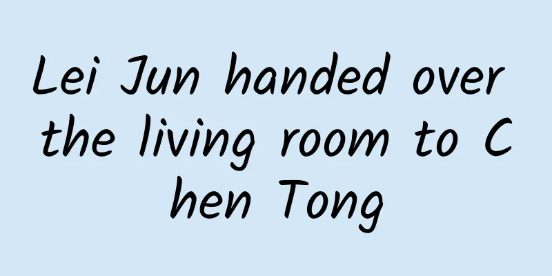 Lei Jun handed over the living room to Chen Tong