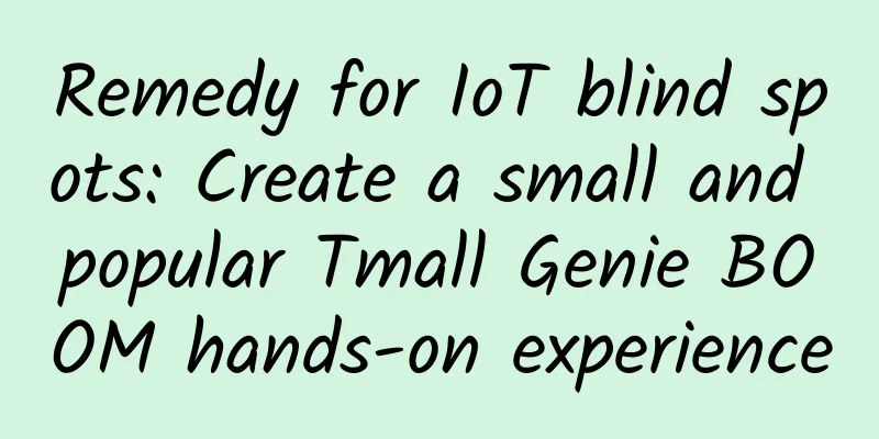 Remedy for IoT blind spots: Create a small and popular Tmall Genie BOOM hands-on experience