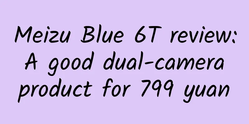 Meizu Blue 6T review: A good dual-camera product for 799 yuan