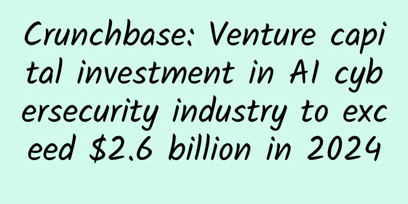 Crunchbase: Venture capital investment in AI cybersecurity industry to exceed $2.6 billion in 2024