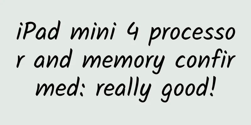 iPad mini 4 processor and memory confirmed: really good!