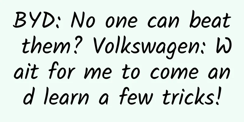 BYD: No one can beat them? Volkswagen: Wait for me to come and learn a few tricks!