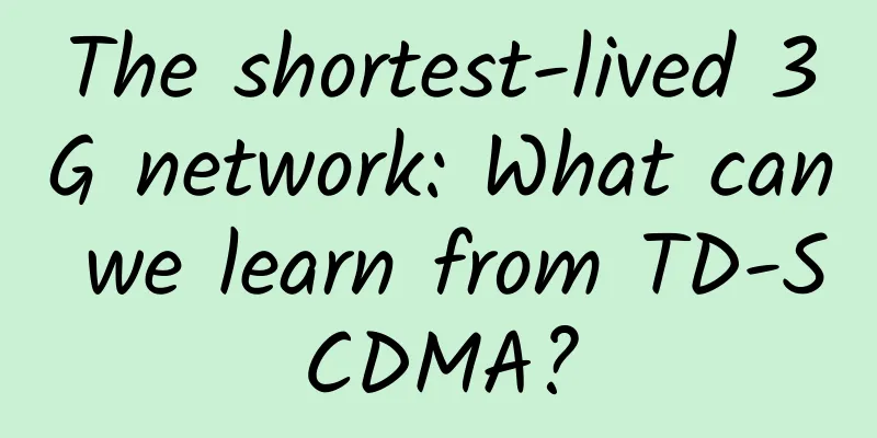 The shortest-lived 3G network: What can we learn from TD-SCDMA?