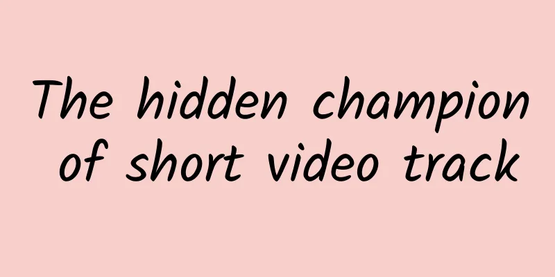 The hidden champion of short video track
