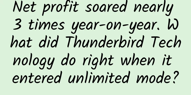 Net profit soared nearly 3 times year-on-year. What did Thunderbird Technology do right when it entered unlimited mode?