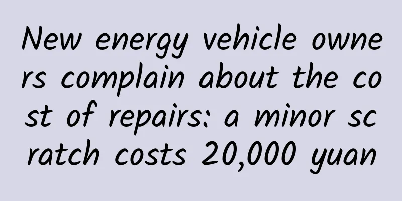 New energy vehicle owners complain about the cost of repairs: a minor scratch costs 20,000 yuan
