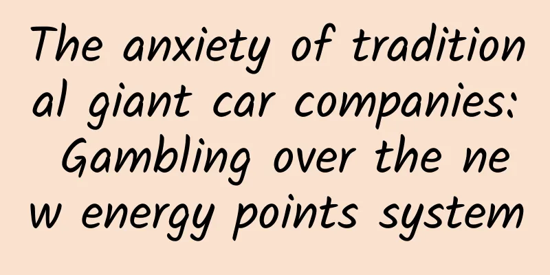 The anxiety of traditional giant car companies: Gambling over the new energy points system