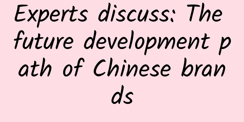 Experts discuss: The future development path of Chinese brands
