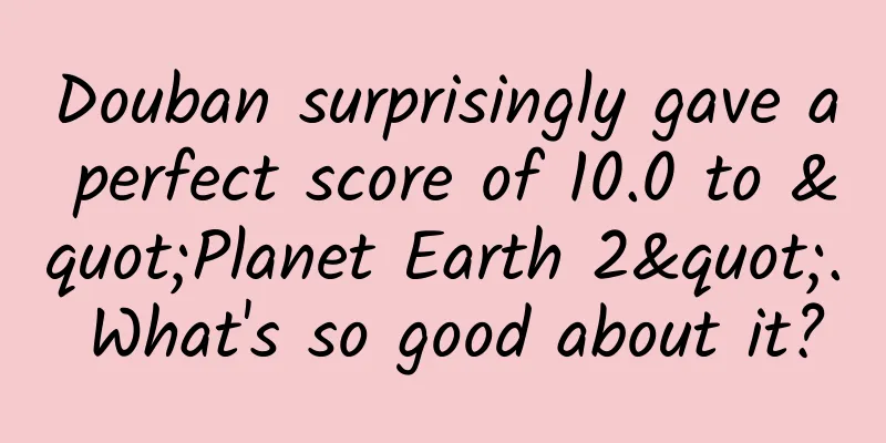 Douban surprisingly gave a perfect score of 10.0 to "Planet Earth 2". What's so good about it?