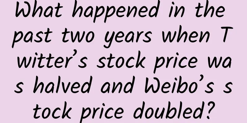 What happened in the past two years when Twitter’s stock price was halved and Weibo’s stock price doubled?