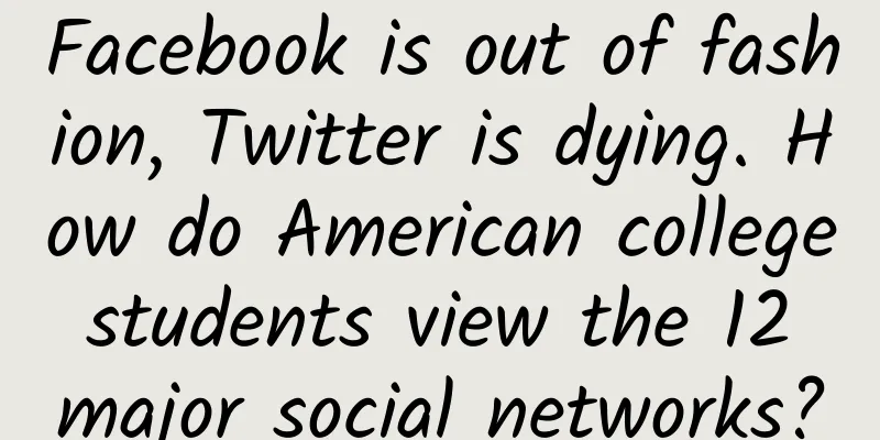 Facebook is out of fashion, Twitter is dying. How do American college students view the 12 major social networks?