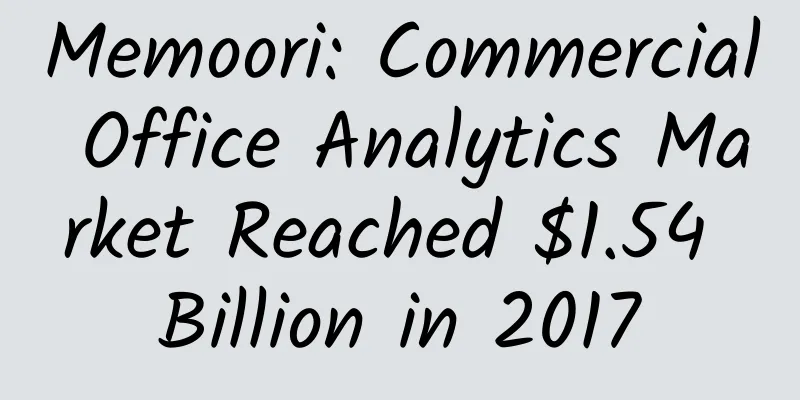 Memoori: Commercial Office Analytics Market Reached $1.54 Billion in 2017