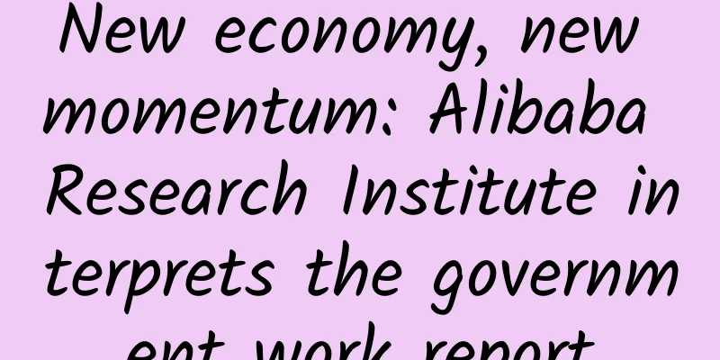New economy, new momentum: Alibaba Research Institute interprets the government work report