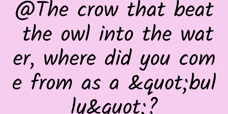 @The crow that beat the owl into the water, where did you come from as a "bully"?