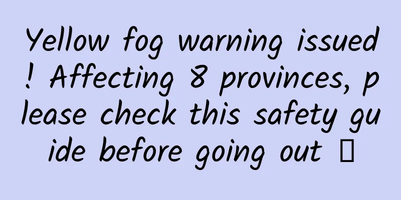 Yellow fog warning issued! Affecting 8 provinces, please check this safety guide before going out →