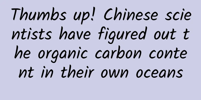 Thumbs up! Chinese scientists have figured out the organic carbon content in their own oceans
