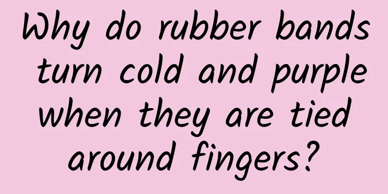 Why do rubber bands turn cold and purple when they are tied around fingers?