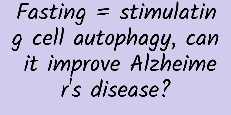 Fasting = stimulating cell autophagy, can it improve Alzheimer's disease?
