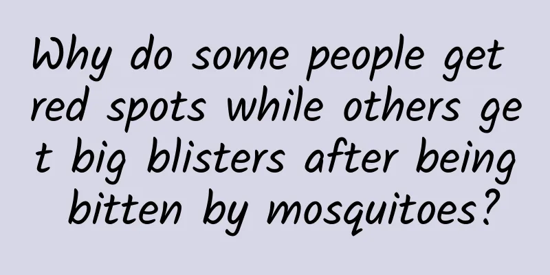 Why do some people get red spots while others get big blisters after being bitten by mosquitoes?