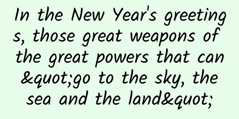 In the New Year's greetings, those great weapons of the great powers that can "go to the sky, the sea and the land"