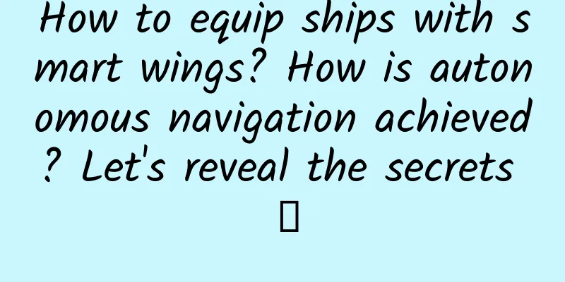 How to equip ships with smart wings? How is autonomous navigation achieved? Let's reveal the secrets →