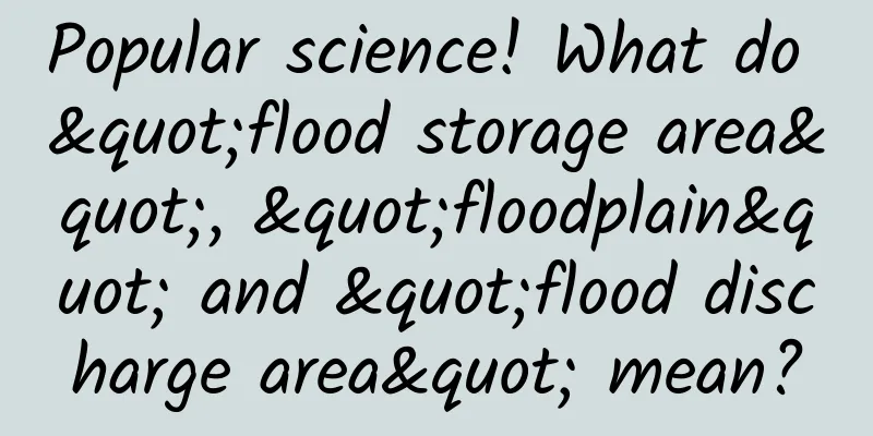 Popular science! What do "flood storage area", "floodplain" and "flood discharge area" mean?
