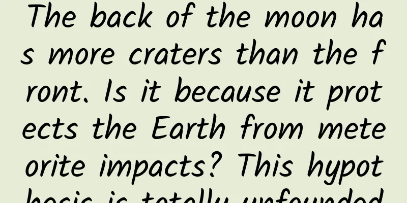 The back of the moon has more craters than the front. Is it because it protects the Earth from meteorite impacts? This hypothesis is totally unfounded