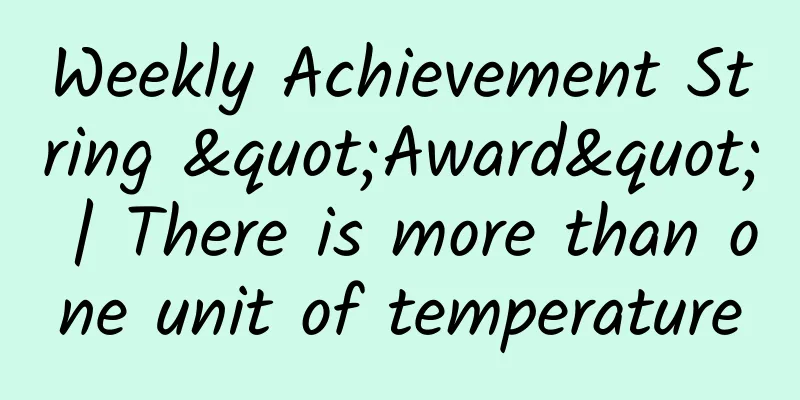 Weekly Achievement String "Award" | There is more than one unit of temperature