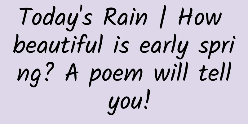 Today's Rain | How beautiful is early spring? A poem will tell you!