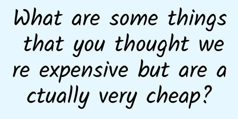 What are some things that you thought were expensive but are actually very cheap?