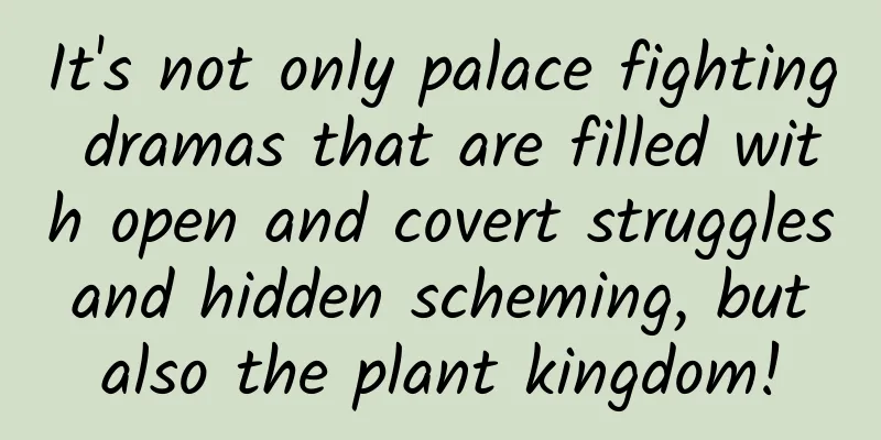 It's not only palace fighting dramas that are filled with open and covert struggles and hidden scheming, but also the plant kingdom!