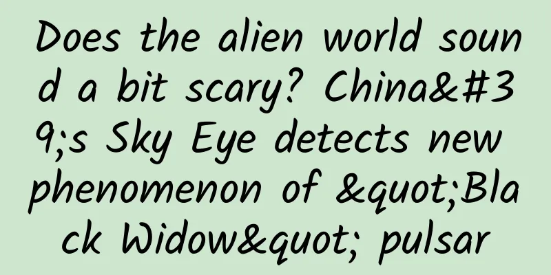 Does the alien world sound a bit scary? China's Sky Eye detects new phenomenon of "Black Widow" pulsar