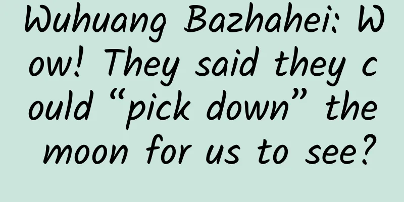 Wuhuang Bazhahei: Wow! They said they could “pick down” the moon for us to see?