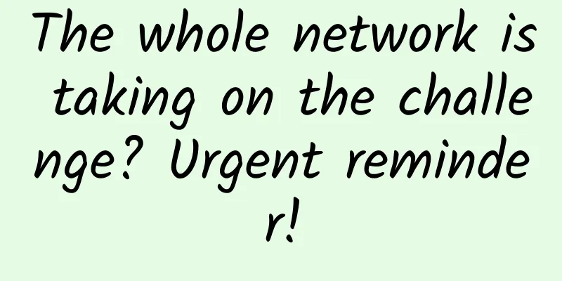 The whole network is taking on the challenge? Urgent reminder!