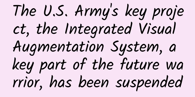 The U.S. Army's key project, the Integrated Visual Augmentation System, a key part of the future warrior, has been suspended